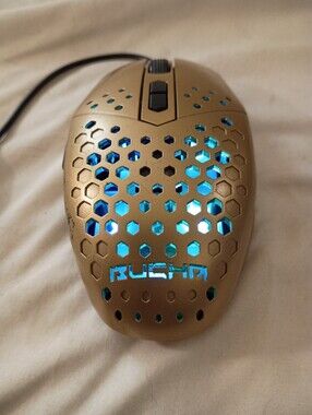 Bugha Gold Limited Edition Wired LED Gaming Mouse Honeycomb Shell Batch ZE080122